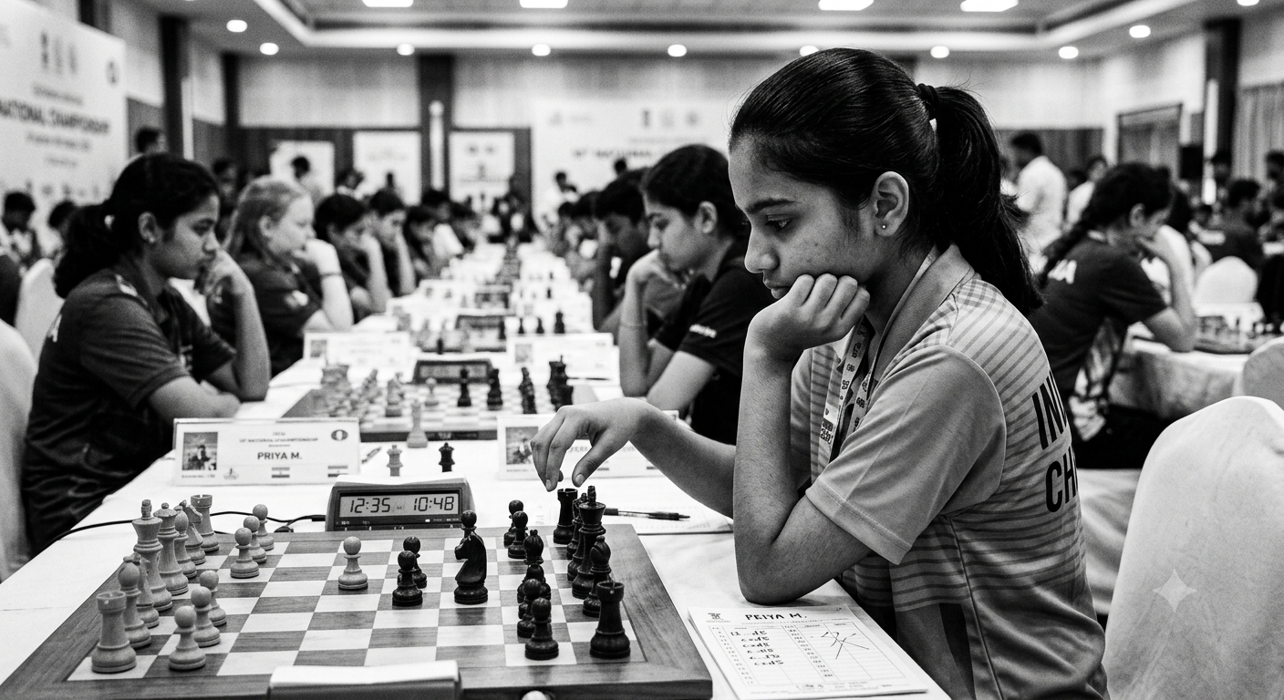 Nila at the national championship board