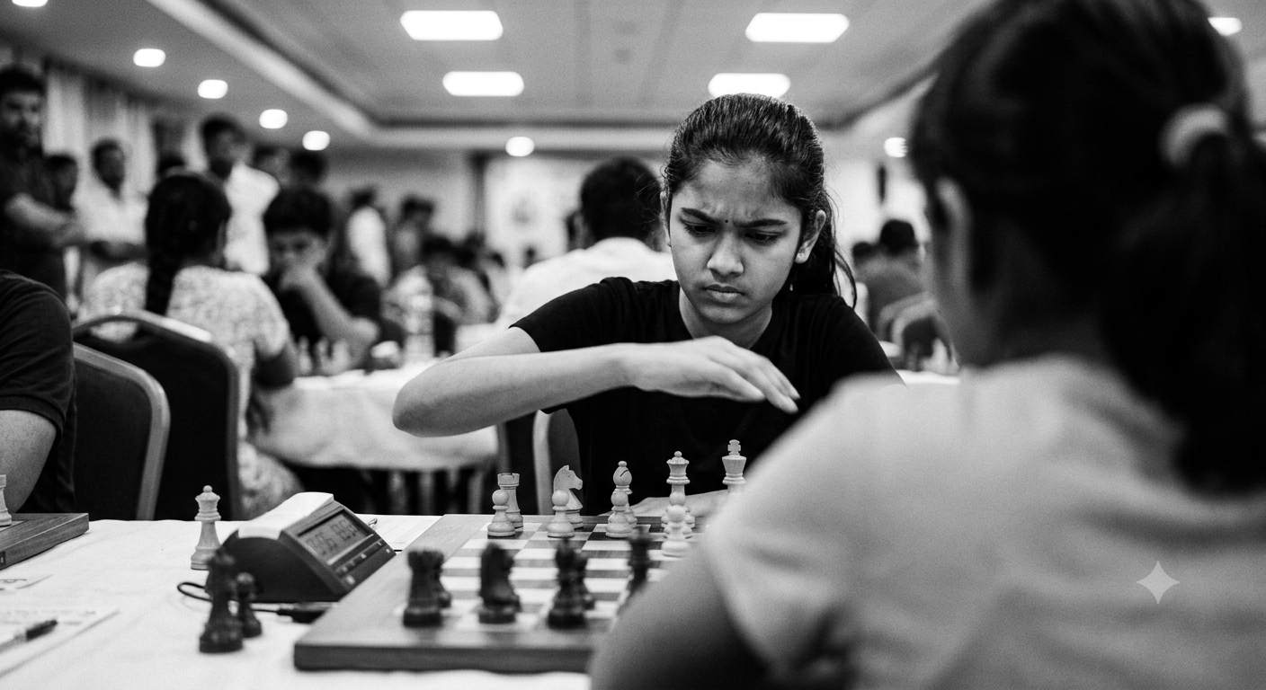 Sara playing in the blitz final
